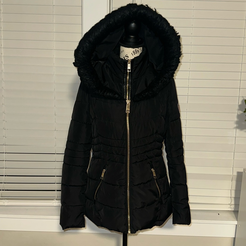 Guess Black Puffer Coat